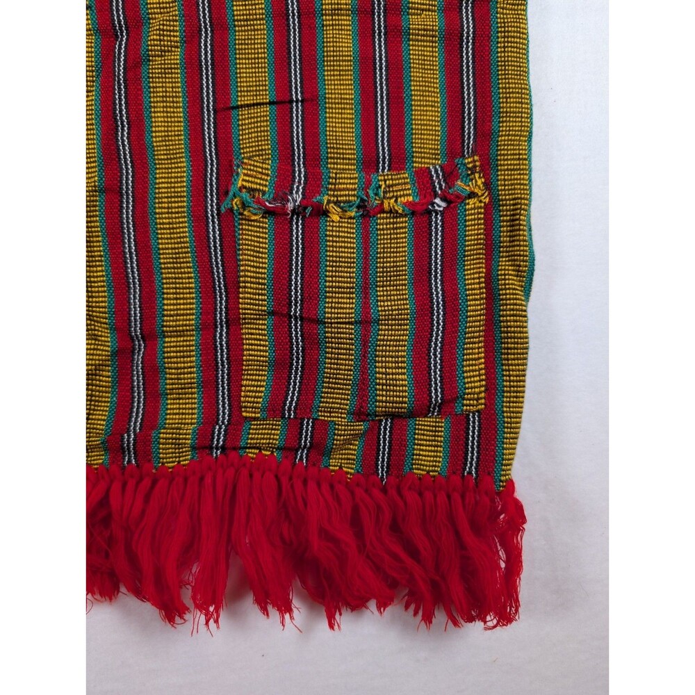 Vtg Multi Color Hippie Fringe Vest Great Condition! See Measurements - Picture 2 of 5